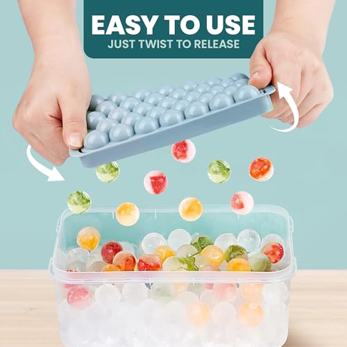 Set de moldes redondos para cubos de hielo, 2 piezas miniatura 5