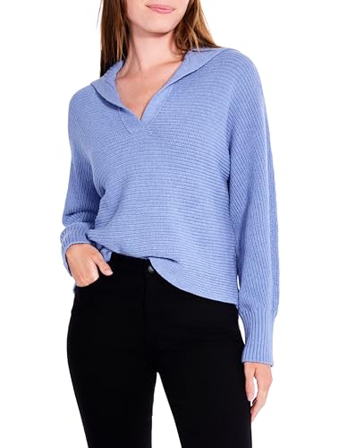 NIC+ZOE Women's Drape Collar Shaker Sweater2
