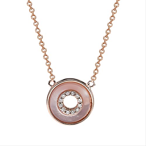 Pendentif et Collier Rond ajouré pour Femmes bijoux géométriques en coquille