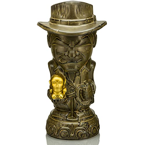 Indiana Jones Geeki Tikis with Fertility Idol Ceramic Mug, Brown