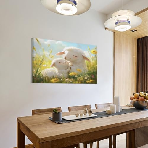 Image sur toile agneau tableau décoration murale douceur pour la maison