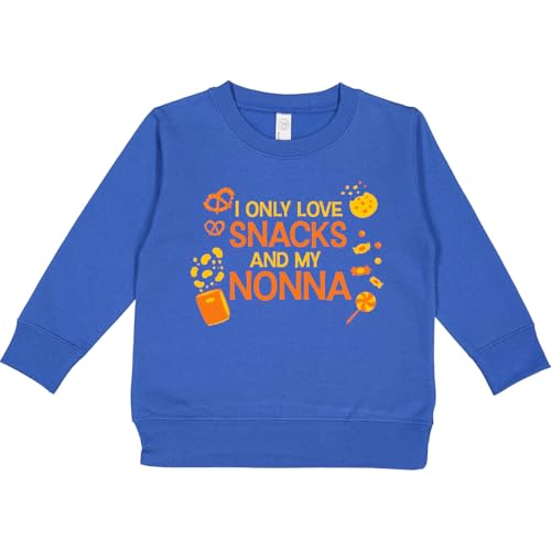inktastic I Only Love Snacks and My Nonna Toddler Sweatshirt 3T Royal 429f4