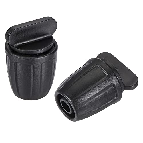 sourcing map Drip Irrigation End Cap Barbed Fitting 8mm/11mm Tubing for Garden Drip Tape Tubing Sprinkler System Black Pack of 12
