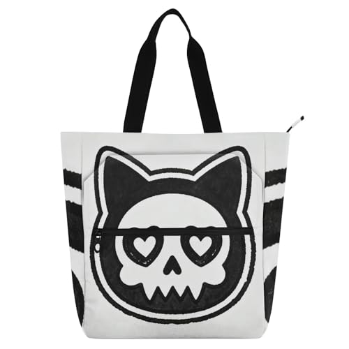 Bolsa para libros escolar con diseño gótico de gato ideal para el recreo de niños y niñas