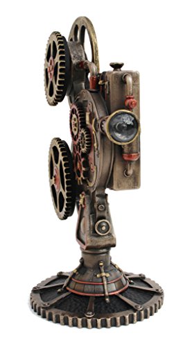 Estatua Steampunk Proyector Veronese Design con LED miniatura 7