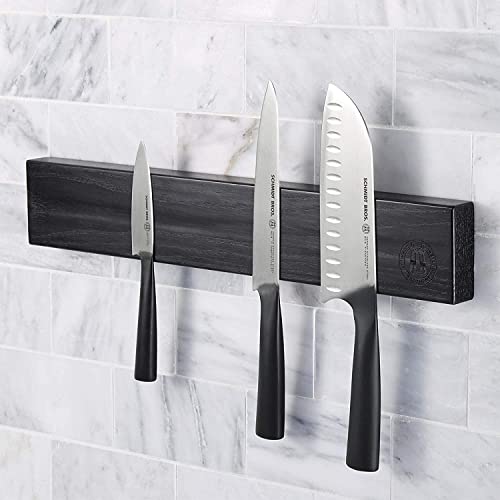 Schmidt Brothers - Black 18" Magnetic Knife Wall Bar, Universal Cutlery Storage Fits 8 - 10 Knives #TOP2