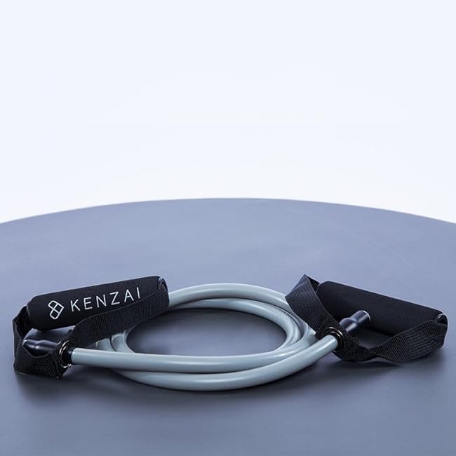 Kenzai Resistance Bands Exercise Set with Handles, Multi-Color Fitness Tubes, Strength Training Equipment for Home Workouts