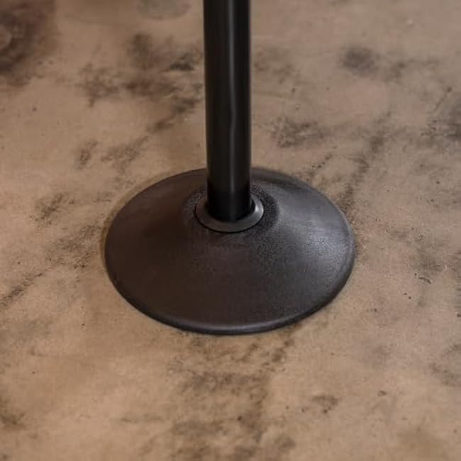 US Weight Black Heavy Duty Premium Steel Stanchion with Black 7.5-Foot Retractable Belt, 2 pack