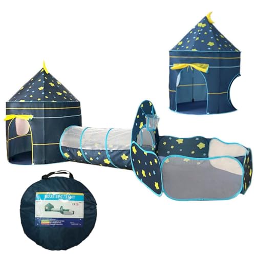 Benebomo Tunel de Juego Infantil, Tienda campaña Infantil, Carpa Infantil con túnel y Piscina de Bolas, Casa de Juegos 3 y 1 para niñas y niños, Almacenaje Plegable