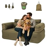 Luxchoice Portable Inflatable Couch for Camping with Built-in Pump Durable Inflatable Furniture Luxury Blow Up Couch Stylish Outdoor Air Sofa Perfect for Backyard Beach Music Festival Party