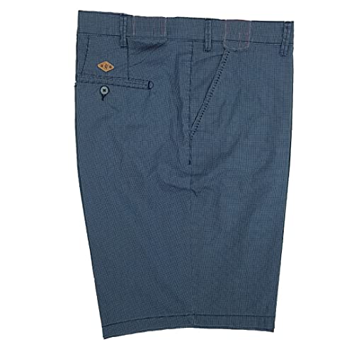 SEA BARRIER Pantaloncini Bermuda Uomo Sportivi Taglie Forti Elasticizzati Vita Alta Calibrati (59 - Blu)