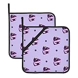 Blueberry Cake Lot de 2 tapis d'isolation thermique pour four avec corde de suspension pour cuisson et barbecue