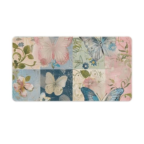 Grand tapis de souris de jeu floral pour protéger votre bureau et stabiliser votre clavier