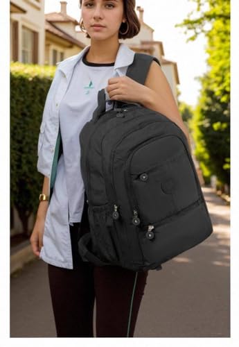 Laptop Backpack for Travel and Daily Use - Large Capacity, Shock-Resistant, Fits 16.5 Inch Laptop, Unisex (Black)2