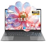 GINA 15 15.6 Inch FHD 1080p Business Laptop Computer for Work College Students, Dual-Core Intel Celeron, 8GB RAM, 256GB SSD, Numeric Keypad, Wi-Fi, Bluetooth5.0, HDMI, USB 3.2, Webcam, Windows 11 Home