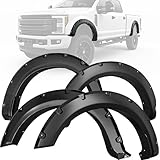YITAMOTOR Front Rear Fender Flares Compatible with 2023-2026 Ford F-250 F-350 Super Duty, Smooth Black Pocket Riveted Truck Wheel Fenders, 4 Pcs