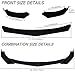 DREAMOTOR Universal Car 4 PCS Kit Front Bumper Lip + 2PCS 8