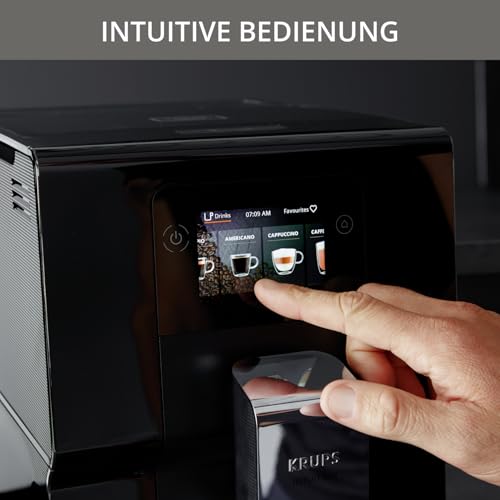 Krups EA8738 Intuition Preference Kaffeevollautomat inkl. Milchbehälter | Smartphoneähnlicher Farb-Touchscreen | Smart Slide Technology | intuitives Lichtsystem | 11 Getränke | OTC-System - 3