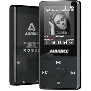 Mp3 Player with Bluetooth 5.3 HiFi Sound, Mp3 Player with FM Radio, Mini Music Player 32G for Kids Adults, Earphones Included, TF Card can be Inserted