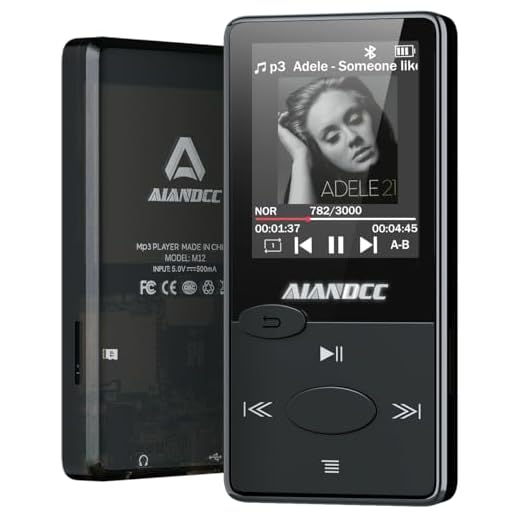 Mp3 Player with Bluetooth 5.3 HiFi Sound, Mp3 Player with FM Radio, Mini Music Player 32GB for Kids Adults, Earphones Included, TF Card can be Inserted