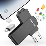 512GB USBメモリ [アプリ不要 アルバム直接保存！]４in1 Phone/Android/PC対応 phone から 直接 usb に 写真 を 移す/バックアップ可能 スマホデータ保存 外付けメモリ Type-C搭載 大容量外付けストレージ フラッシュメモリスマホ容量不足解消 高速 データバックアップ転送対応 ! (ブラック, アプリ不要512GB)