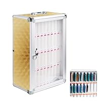 Handy Safe Aufbewahrungsbox, 36 Slots Tragbare Handytresor Aufbewahrungsschrank mit Schloss Wandmontierbarer, Schule Handybox für Klassenzimmer, Prüfungen, Fabrikarbeiten, Gold