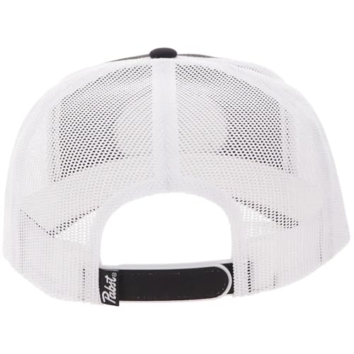 Image of HOOEY Officially Licensed Pabst Blue Ribbon One Size Fits All Adjustable Snapback Hat for Men and Women Mesh Back Trucker Hat