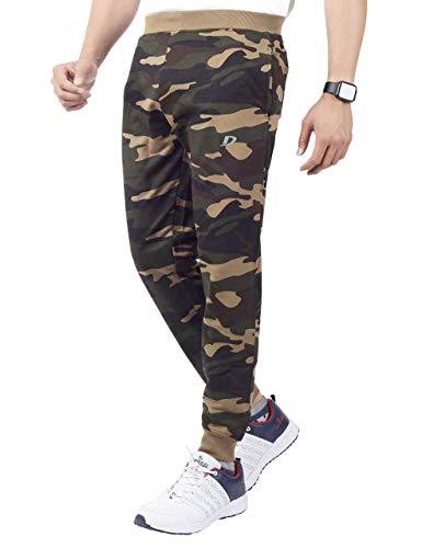 Image of DECISIVE Fitness Joggers Slim Fit Track Pant with 2 Pocket Track Pant for Men- Camo-Grey