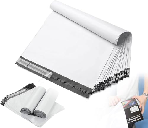 100 sacchetti per spedizioni in plastica, 381 x 483 mm, 14,5 x 19 pollici, sacchetti per spedizioni professionali, in plastica, con chiusura autoadesiva opaca, confezione da 100 pezzi