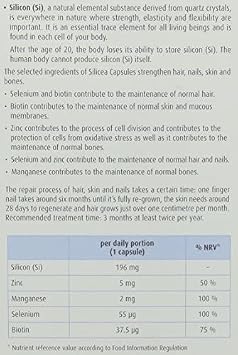 Hubner Silicea for Hair Skin and Nails - Pack of 60 Capsules