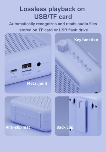 Image of Juarez JRZPA81 Portable Voice Amplifier with Bluetooth 6.0, 10W Speaker, 1800mAh Battery (Up to 10 Hours), Wired Headset Mic with 15mm Driver, TF /USB Playback & Recording for Teaching, Yoga & Tours