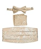 Gioberti Boys' Satin Formal Bow Tie, Pocket Square, and Cummerbund Set