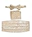 Gioberti Boys' Satin Formal Bow Tie, Pocket Square, and Cummerbund Set