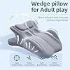 27 Degree Couples Pillow for Couples Sweet Spot Intimacy Pillows, Maintains Perfect 27 Angle Every Time, Firm Foam That Won’t Shift, Waterproof & Washable Cover (Blue)