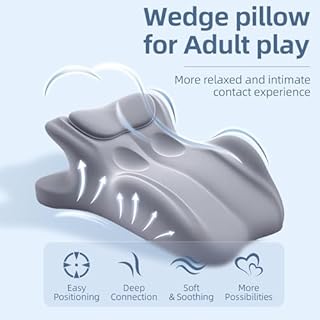 27 Degree Couples Pillow for Couples Sweet Spot Intimacy Pillows, Maintains Perfect 27 Angle Every Time, Firm Foam That Won’t Shift, Waterproof & Washable Cover (Blue)