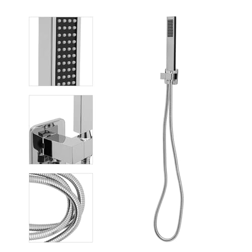 Set doccia a incasso, per case, hotel, scuole, palestre, argento