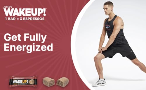 Image of WAKE UP! Caffeinated Protein Bars - VALUE PACK - 6 Cartons (36 Bars) 3 Cinnamon Crunch & 3 Dark Chocolate Proprietary Blend with 350mg Caffeine (1 Bar = 3 Espressos) Boosts Focus & Clarity - Gluten-Free, Vegetarian, Kosher