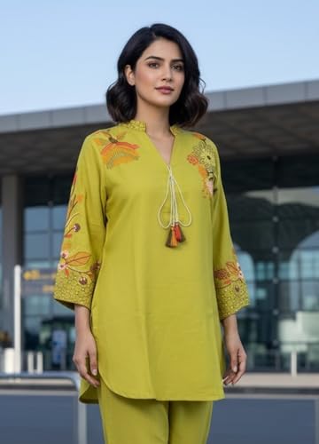 Image of Asmeriyo Women Co-Ord Set || Women 2 Pic Embroidered Kurta Set || Stylish Cord Set (K-204)