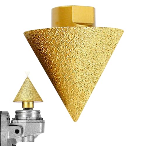 Image of Serplex Diamond Beveling Chamfer Bit for Angle Grinders, Chamfer Drill Bit, 38mm Diamond Conical Design for Tiles, Marble, Quartz & Hard Surfaces, Precision-Engineered M10 Bit for Smooth Edges