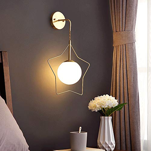 Applique murale moderne en laiton d'intérieur pour chambre