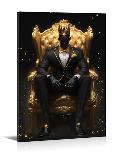 African American Wall Art Abstract Black Man Picture King Painting