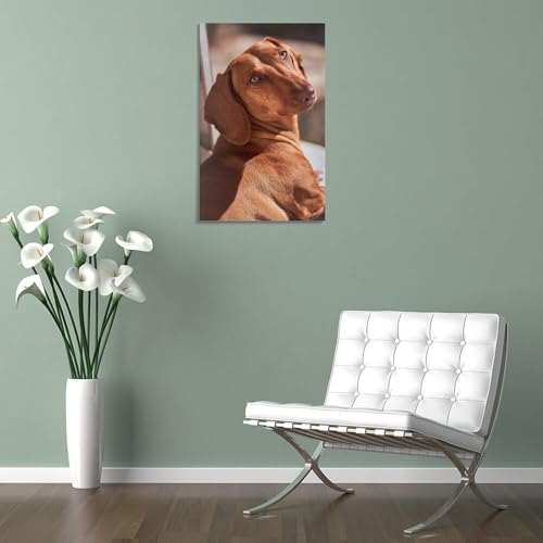 Impression sur toile teckel (22) tableau mural de 40 x 60 cm - 5