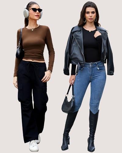 Image of CE' CERDR 3 /5 Pack Womens Tops Long Sleeve Thermal Shirts Basic Tees