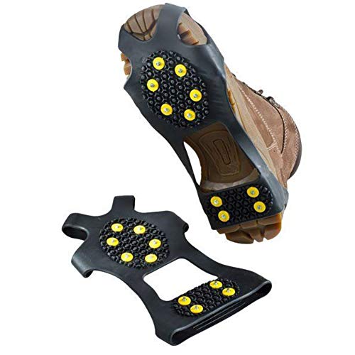 L-DiscountStore Couvre-chaussures antidérapantes en caoutchouc antidérapantes, Noir , Taille M