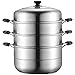 Parowiec/garnek do zupy/frytownica domowa 304 ze stali nierdzewnej zagęszczony parowiec parowiec na parze bułeczki kuchenka indukcyjna kuchenka gazowa (rozmiar: 36 cm) (36 cm)