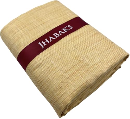 Image of JHABAK'S Unstitched Cotton Blend Solid Shirt & Trouser Fabric - 2.25 m Shirt Cloth - 1.20 m Pant Piece