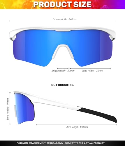 Image of Sport Polarized Sunglasses for Men and Women, Stylish and Lightweight Cycling Sunglasses with UV400 Protection