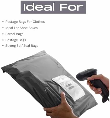 12x16 50 Bags Self Seal Grey Parcel Bags Packaging Mailers Assorted Sizes | Plastic Envelopes Small to Large Mailing Bags, Postage Bags, | Tear Proof Delivery Bags for Parcels Packing - View 7
