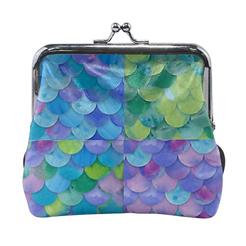 Preisvergleich Produktbild PecoStar Geldbörse Meerjungfrau-Waage für Damen, Münzgeld, Geldscheinklammer, Schlüssel, Kartentasche, glänzend Schwarz Schwarz Einheitsgröße