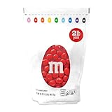M&M’S WORLD Peanut Red Chocolate Candy 2lb Resealable Pack for Graduation Wedding 4th of July Candy Buffet Birthday Parties Candy Bar and Edible Decoration